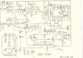Dod FX90 ;delay schematic circuit diagram